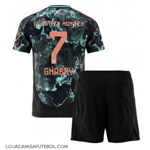 Camisa de Futebol Bayern Munich Serge Gnabry #7 Equipamento Secundário Infantil 2024-25 Manga Curta (+ Calças curtas)